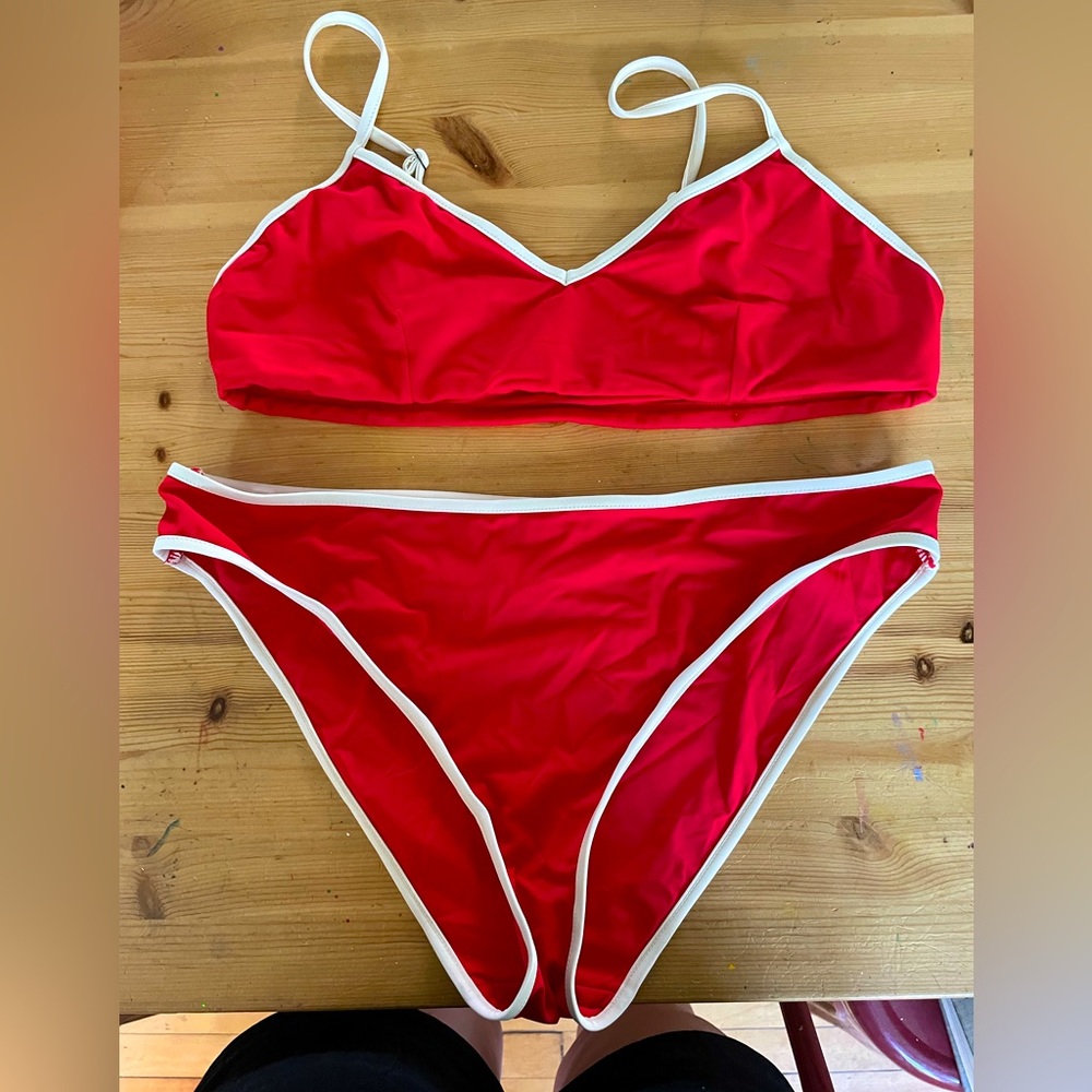 Andie The Bells bikinis with white piping large